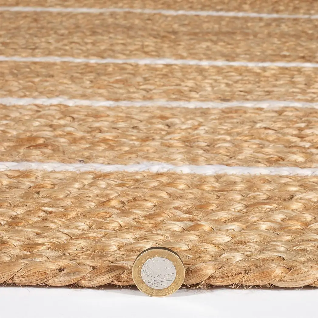 Esselle Home Prestbury Border Handbraided 120x170cm Natural Rug - Rug