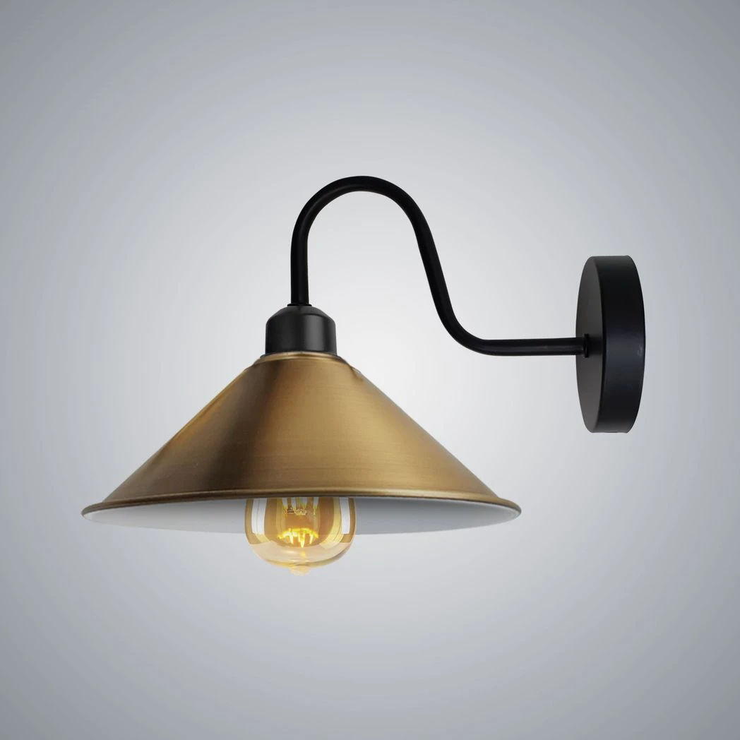 Un-branded Premium Wall Light 8in Cone Shade Swan Neck Home Decor - Wall Lights
