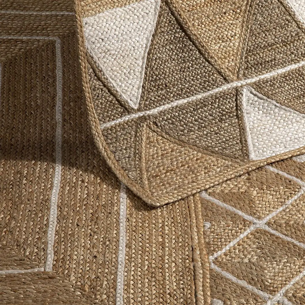 Esselle Home Prestbury Diamond Handbraided 120x170cm Natural Rug - Rug