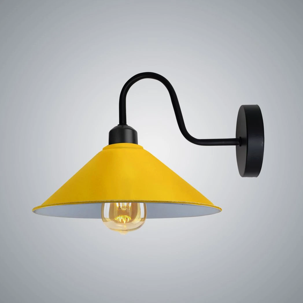 Un-branded Vintage Wall Light Cone Shade Dimmable E27 Base Indoor Use - Wall Lights