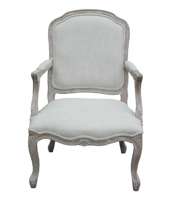 MSL 95CM LINEN FABRIC LOUIS CHAIR - Fabric Dining Chairs
