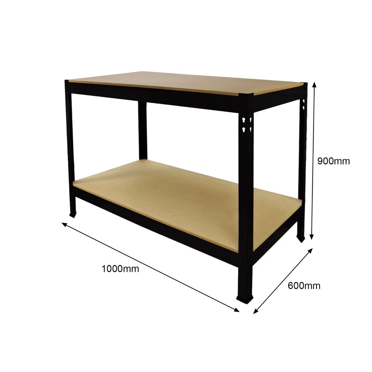 Q-RAX Black Workbench 100cm by Monster Shop