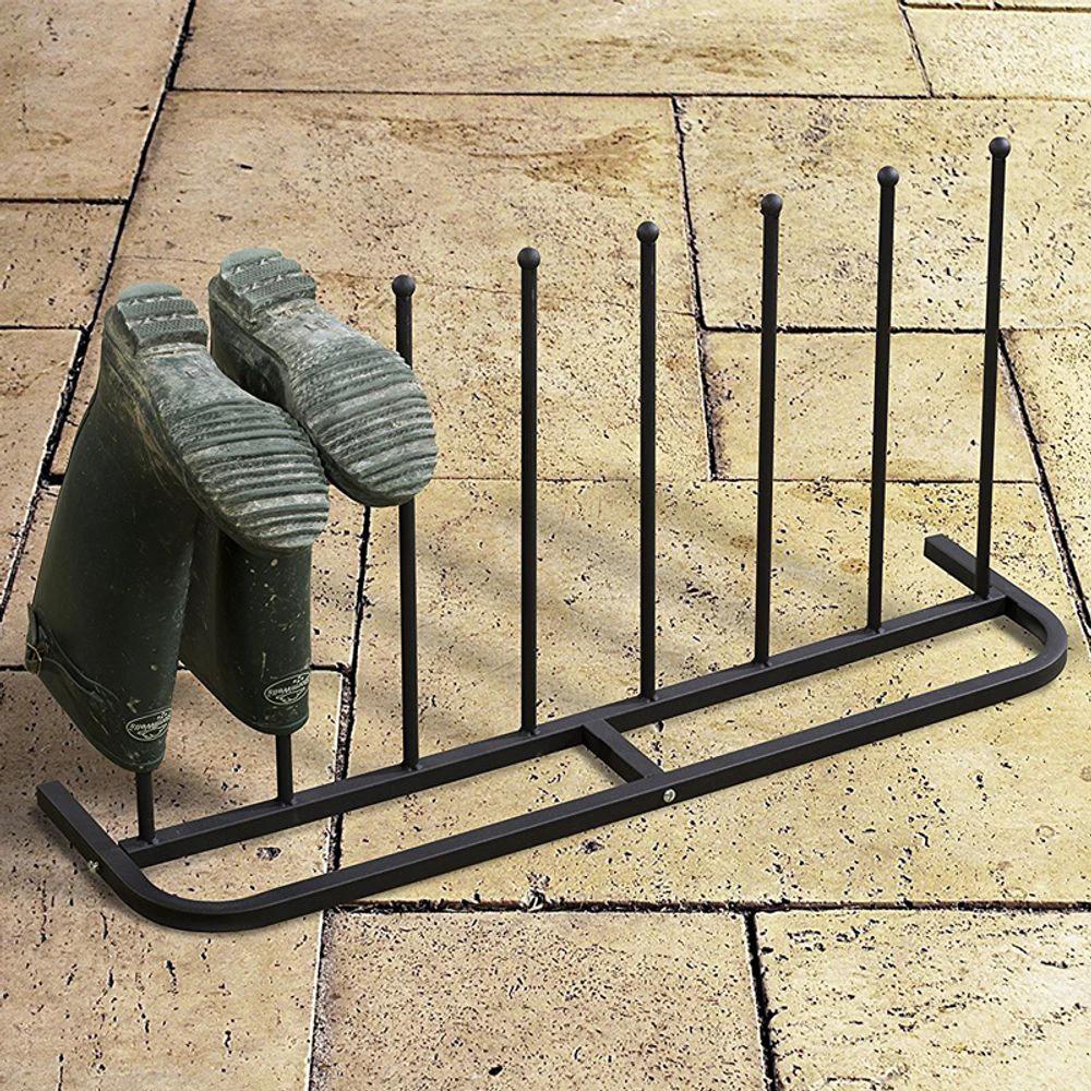 4 Pair Black Boot Shoe Welly Stand Storage Organizer by Direct Online Houseware