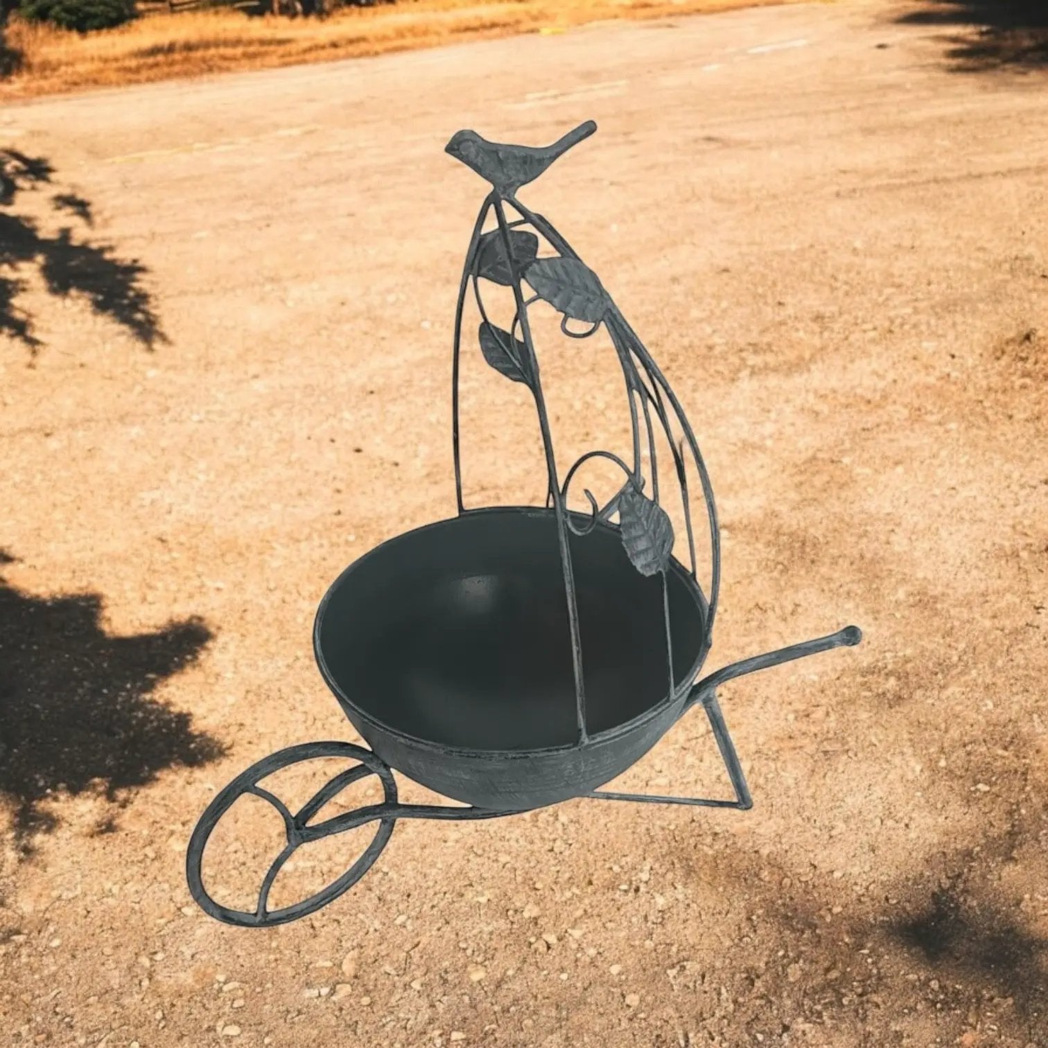 MSL 36CM GREY METAL GARDEN PLANTER - Planters