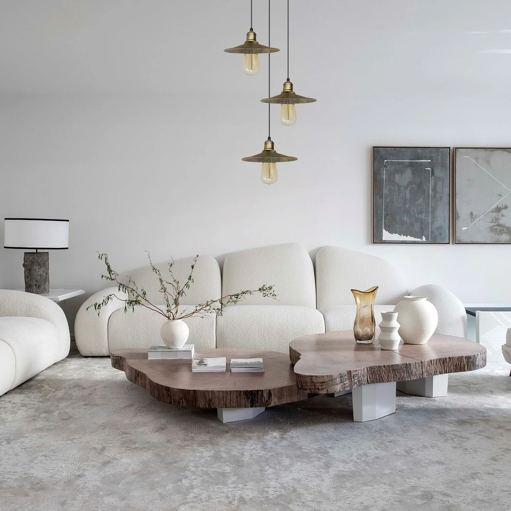 Brushed Brass Pendant Light 22cm Four Head Home by LEDSONE