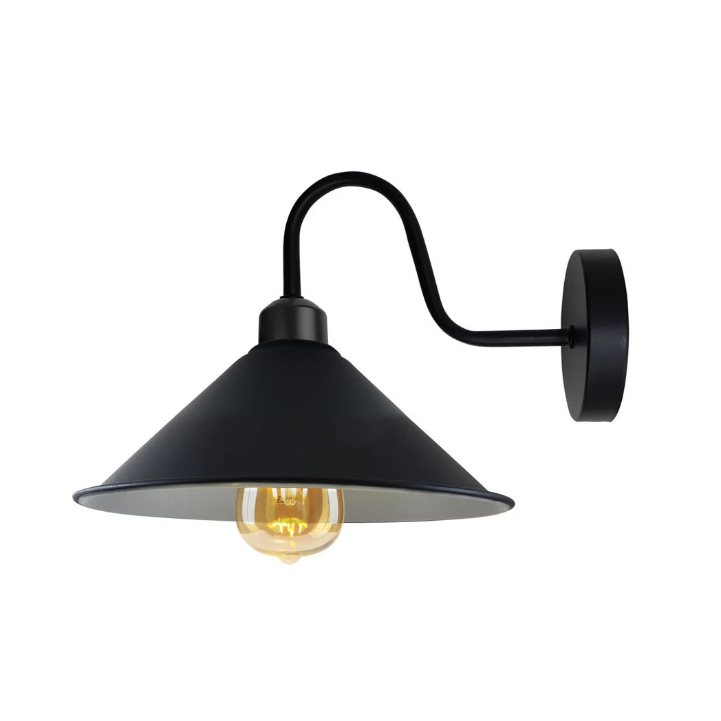 Premium Wall Sconce Cone Shade Swan Neck Dimmable Home by Un-branded