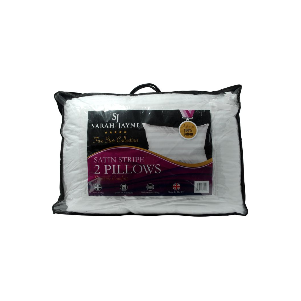 Sarah Jayne Ultrabounce Satin Stripe Pillow Pair - Cushions