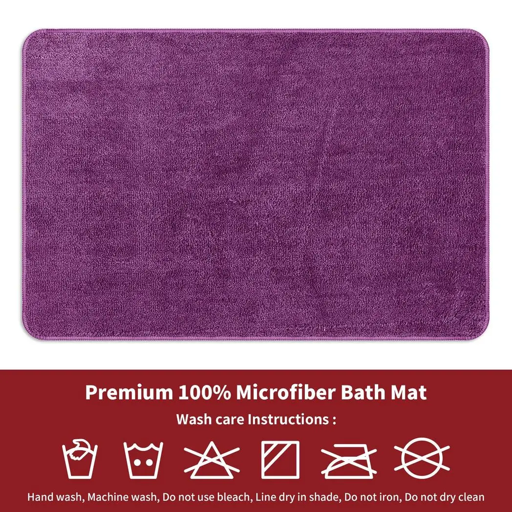 Vinsani VINSANI BATH MAT 60X90cm PURPLE 1010169 - Rug