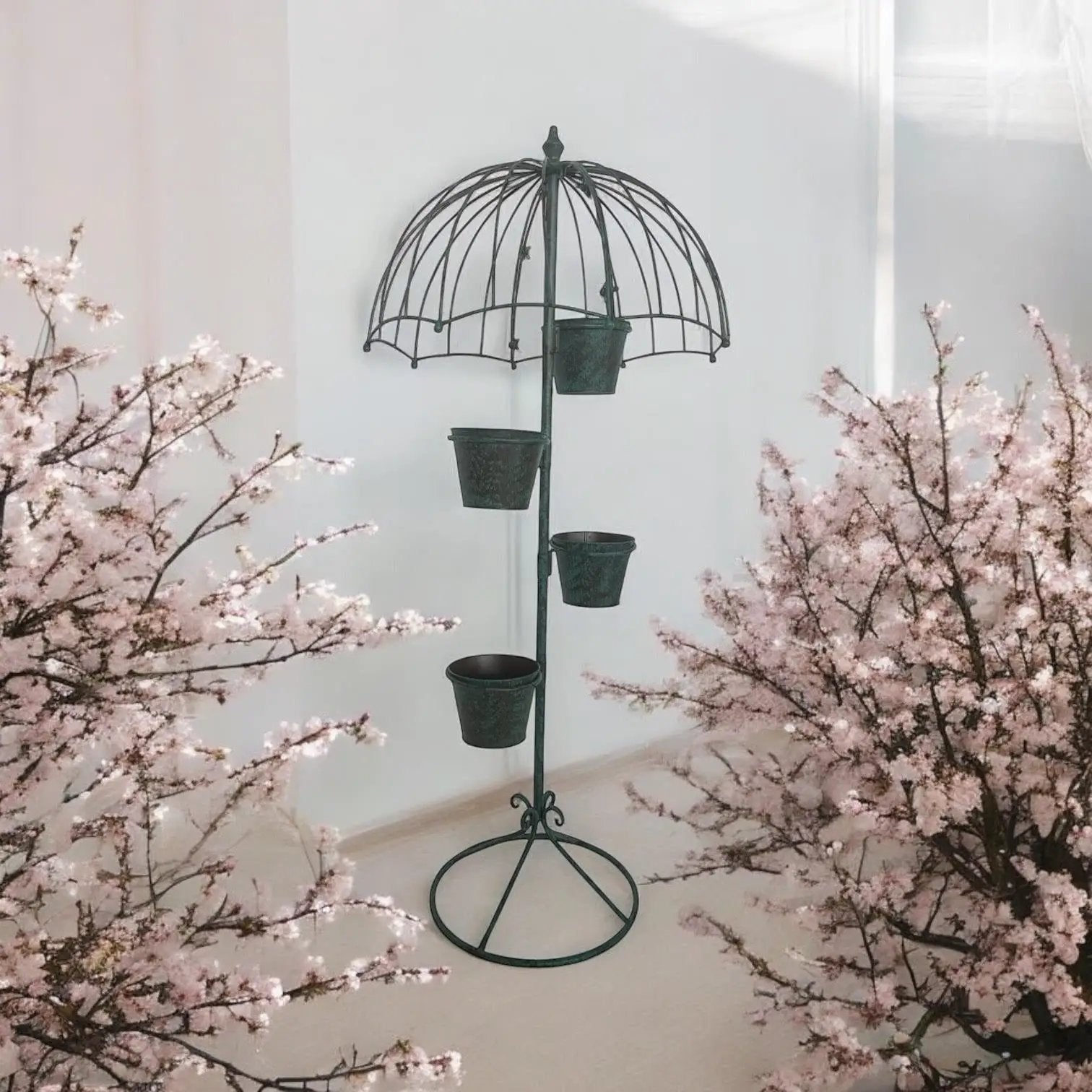 MSL 130CM GREEN METAL GARDEN PLANTER - Planters