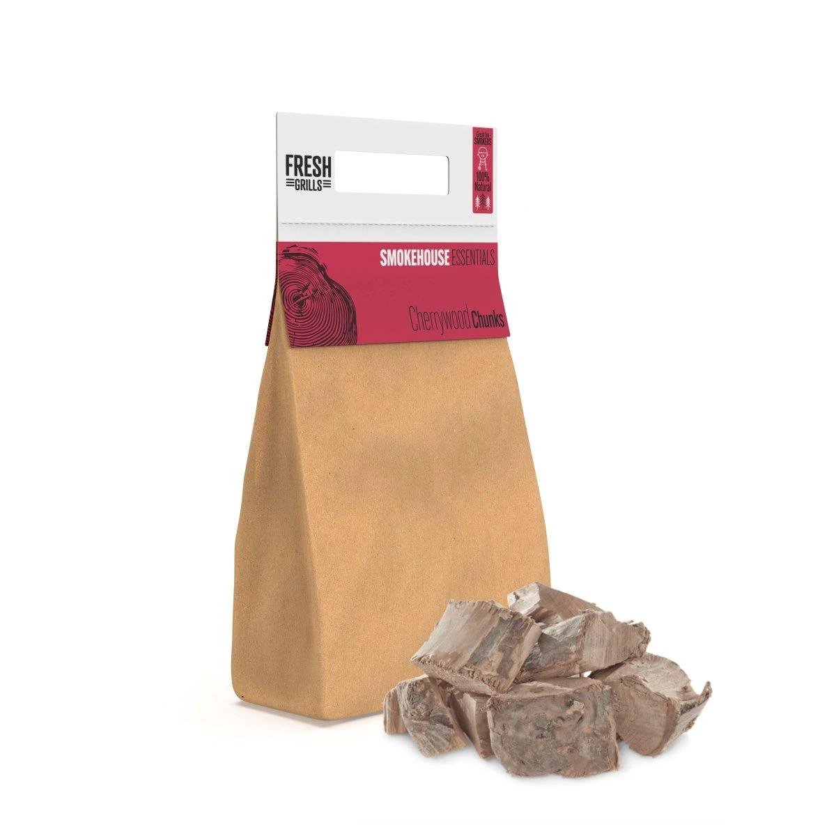 Monster Shop Fresh Grills Wood Chunks for BBQ Grill, Wood Fired Pizza Oven, Kamado and Outdoor Smokers - 1.5 kg -