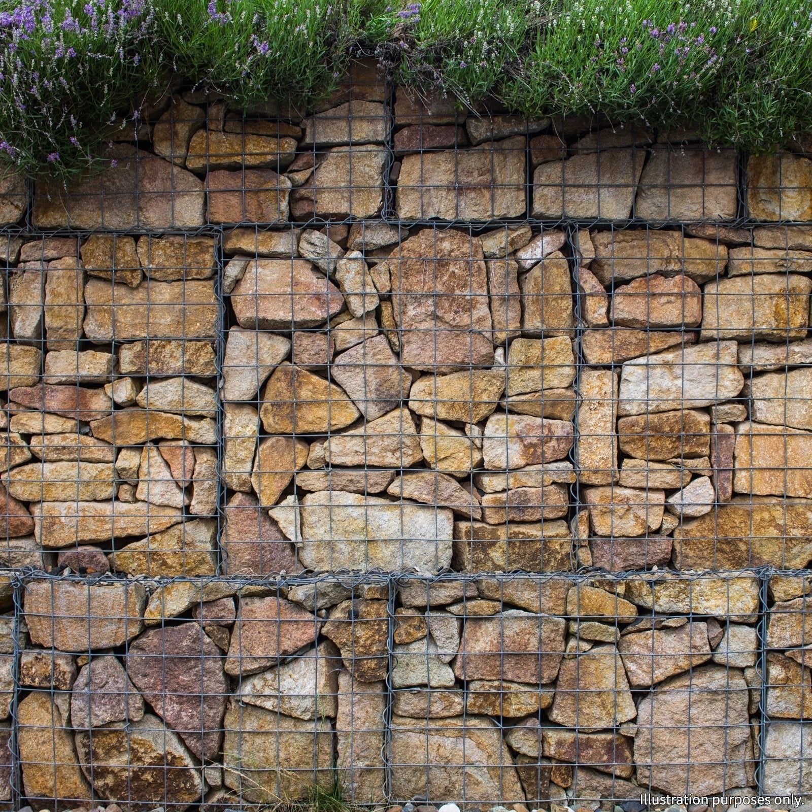 Monster Shop Gabion Baskets 100 x 30 x 30cm / 3 Pack -