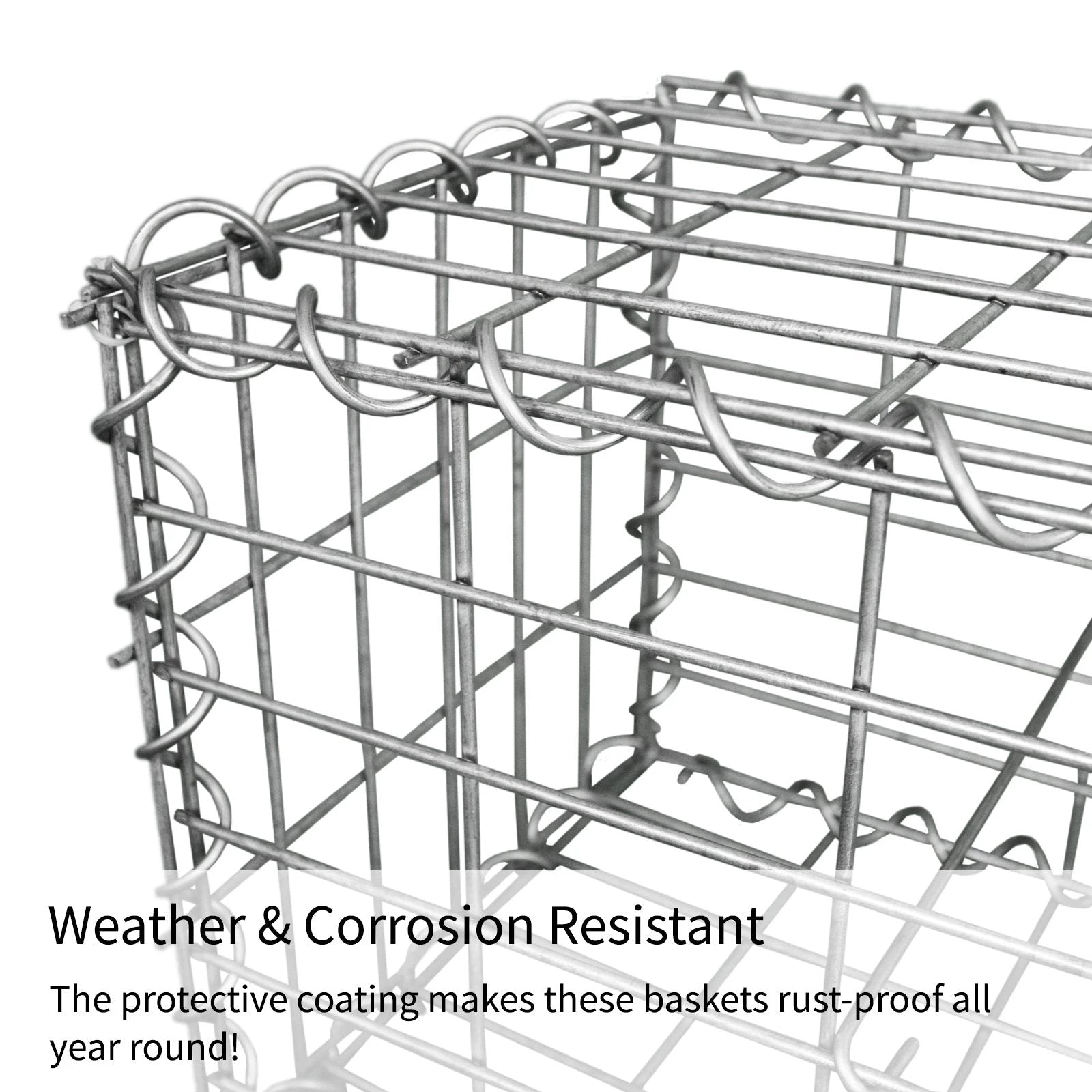 Monster Shop Gabion Baskets 100 x 80 x 30cm / 2 Pack -