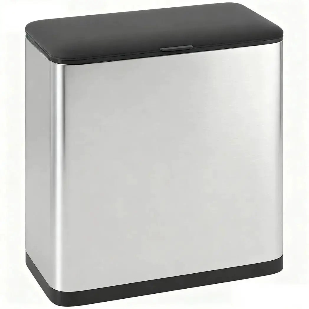HOMCOM 8L Hanging Kitchen Bin, Rubbish bin with Lid and Removable Inner Bucket for Under Cabinet Door, Under Sink, Office - from HOMCOM
