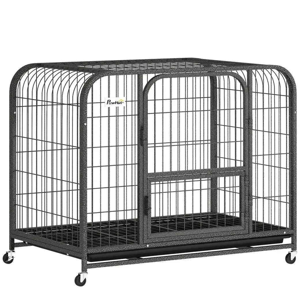 PawHut Heavy Duty Dog Crate,93 x 58 x 76 cm, Large Dog Cage for Small to Medium Breeds - from PawHut