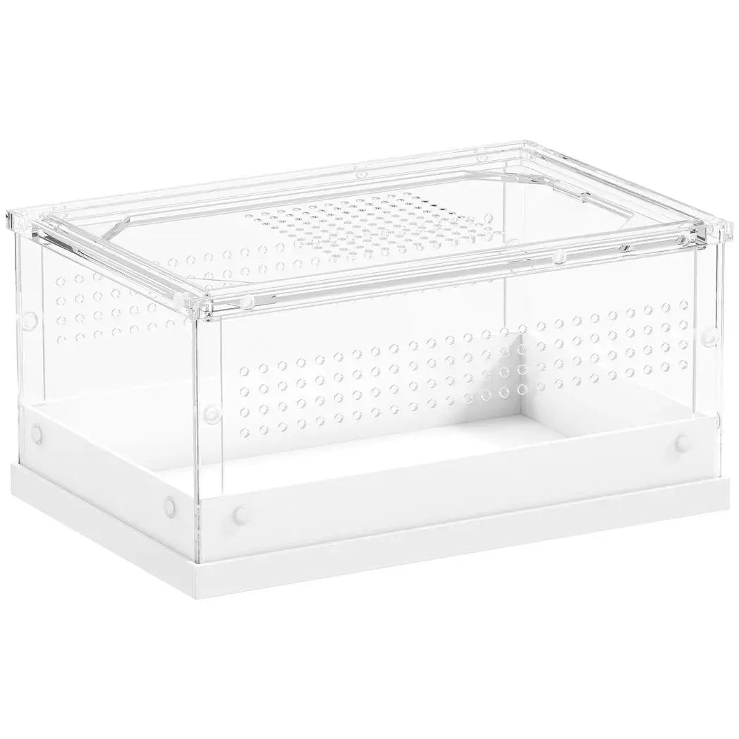 PawHut Acrylic Reptile Terrarium with Top Sliding Door, Vents, for Snake, Frog, Spider, Gecko, Tarantula, 30 x 20 x 15 cm - from PawHut