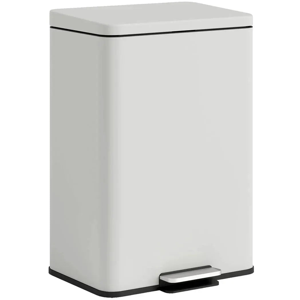 HOMCOM 20L Kitchen Bin with Soft-Close Lid and Stay-Open Function, Pedal Bin with Removable Inner Bucket for Kitchen, Office, Home, Cream - from HOMCOM
