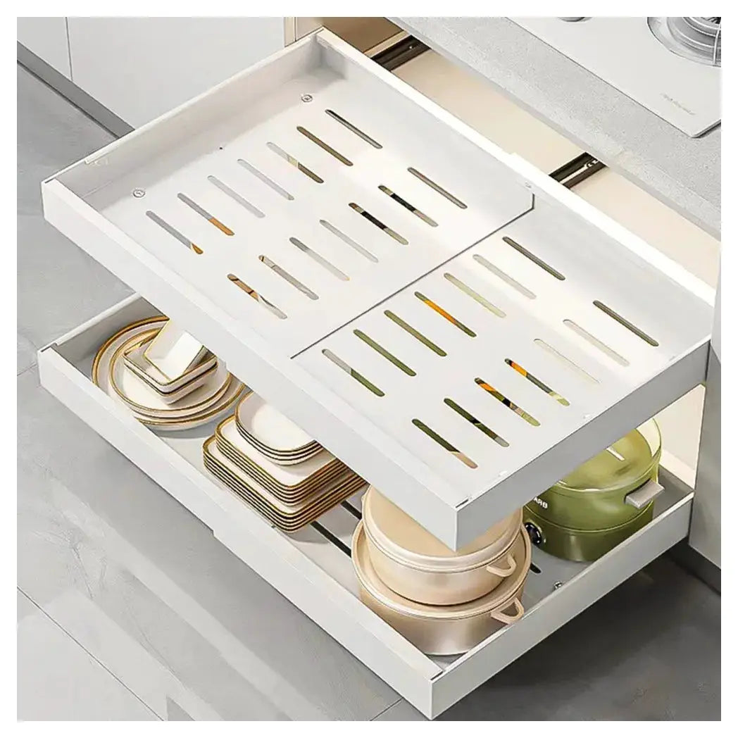 Pull Out Cabinet Organizer Slide Out Drawer Storage Shelves Extendable Kitchen - from N/A