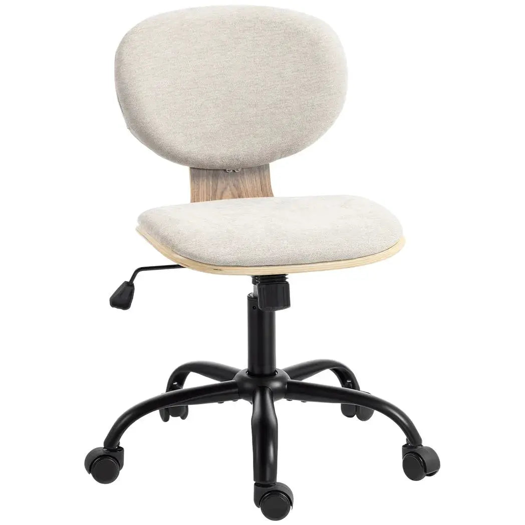 HOMCOM Home Office Desk Chair Rocking Function Ergonomic Swivel Chair with PU Wheels, Light Grey - from HOMCOM