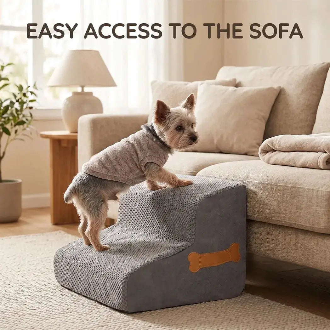 2Step Dog Stairs Pet For Bed Sofa Cats Ladder Ramp With Removable Cover Portable - from N/A