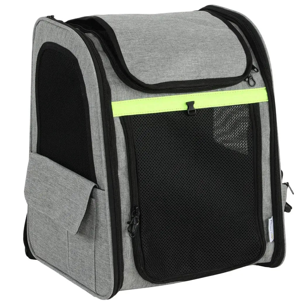 PawHut Dog Carrier Backpack Expandable, Breathable Pet Carrier Bag for Small Puppy Cat with Reflective Strip for Travel Hiking - from PawHut