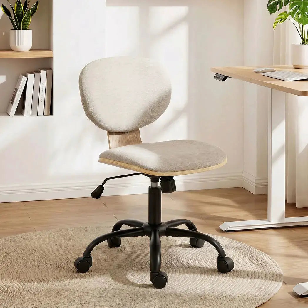 HOMCOM Home Office Desk Chair Rocking Function Ergonomic Swivel Chair with PU Wheels, Light Grey - from HOMCOM