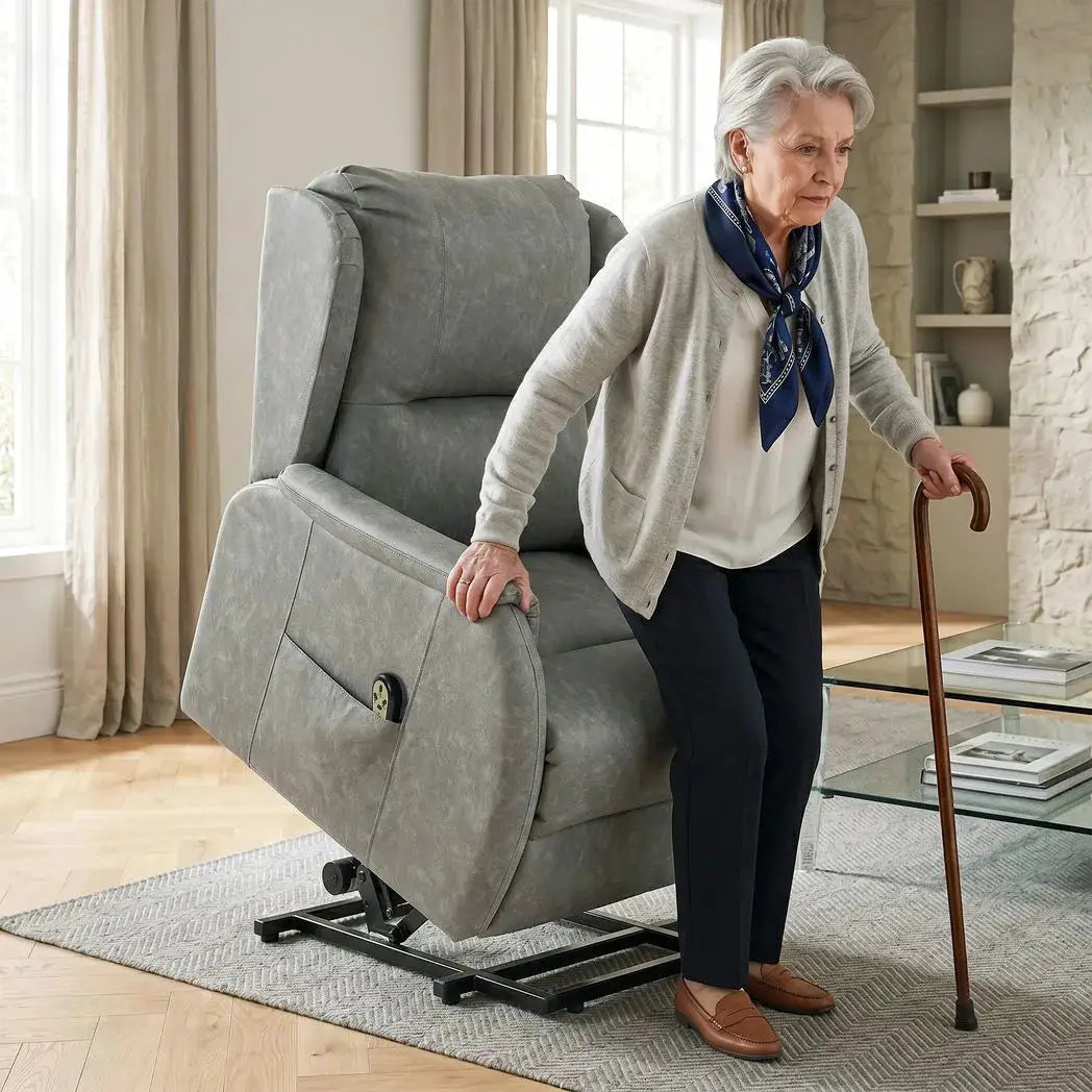 HOMCOM Power Lift Recliner Chair, Dual Motor Electric Lift Chair for Elderly with Remote Control, Grey - from HOMCOM