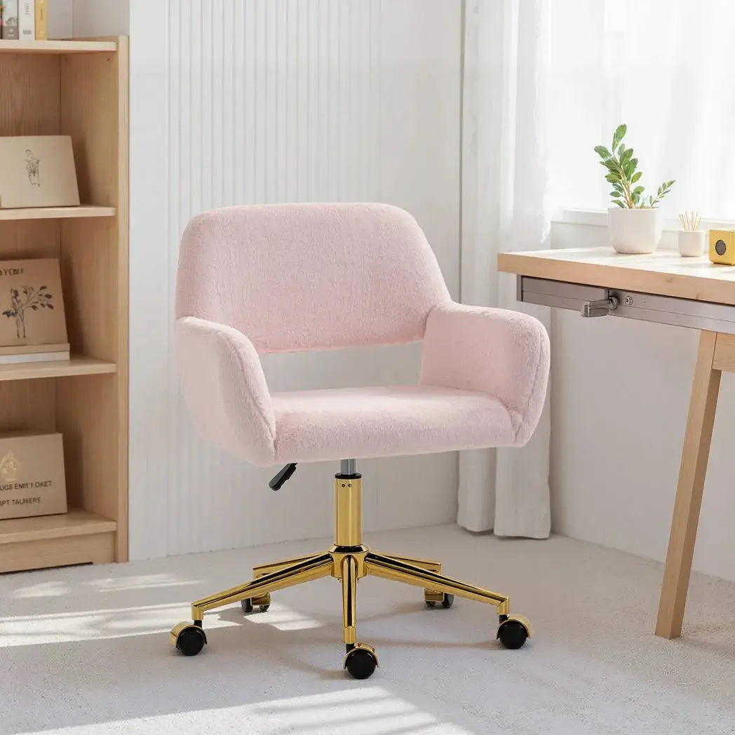 HOMCOM Faux Fur Rabbit Chair - Light Pink - from HOMCOM