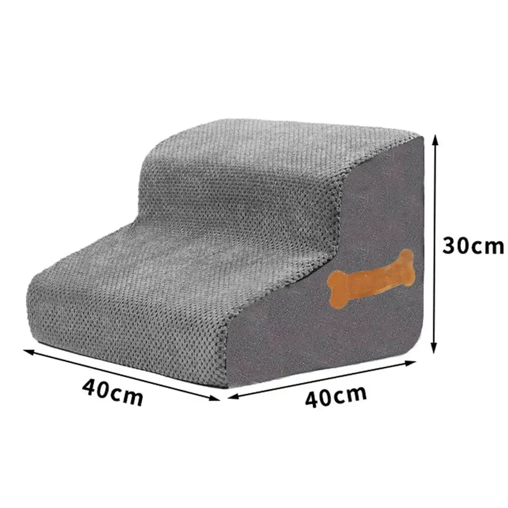2Step Dog Stairs Pet For Bed Sofa Cats Ladder Ramp With Removable Cover Portable - from N/A
