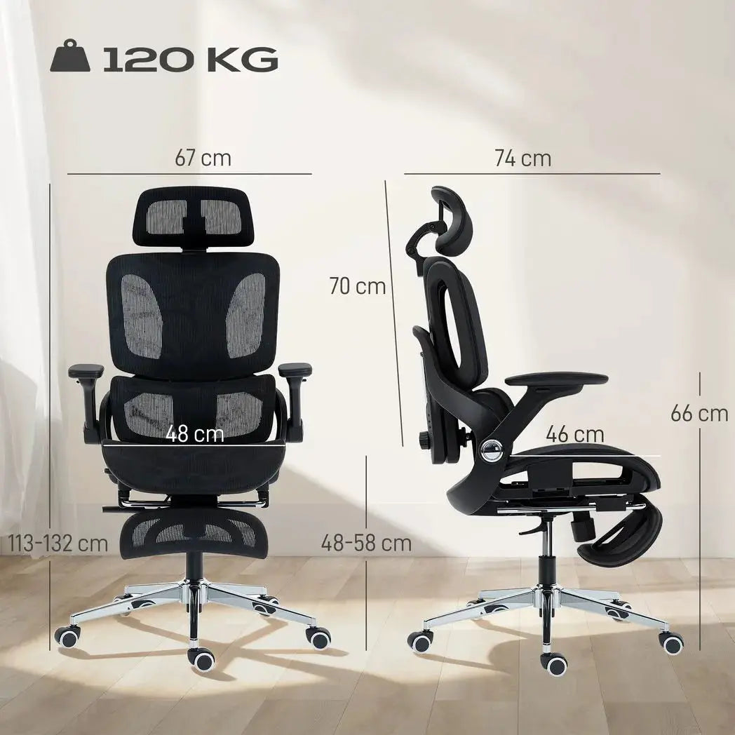 HOMCOM Ergonomic Office Chair, High Back Mesh Desk Chair, Black - from HOMCOM