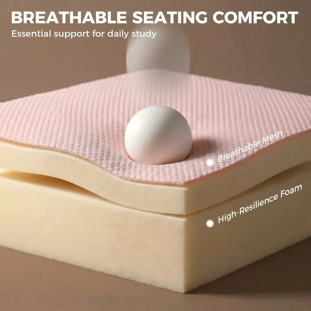 HOMCOM Office Chair, Armless Computer Desk Chair with Breathable Mesh, Adjustable Height, Swivel Wheels, Pink - from HOMCOM