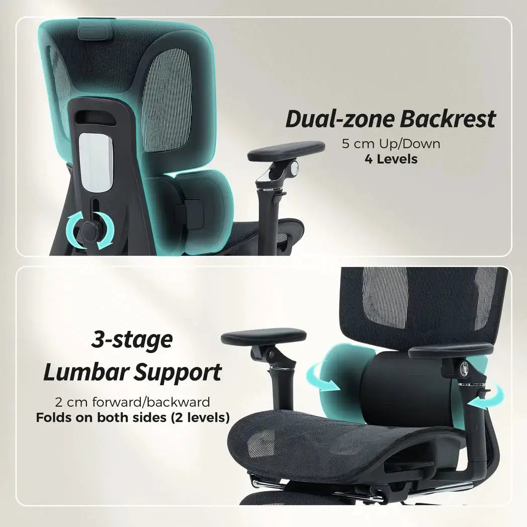 HOMCOM Ergonomic Office Chair, High Back Mesh Desk Chair, Black - from HOMCOM