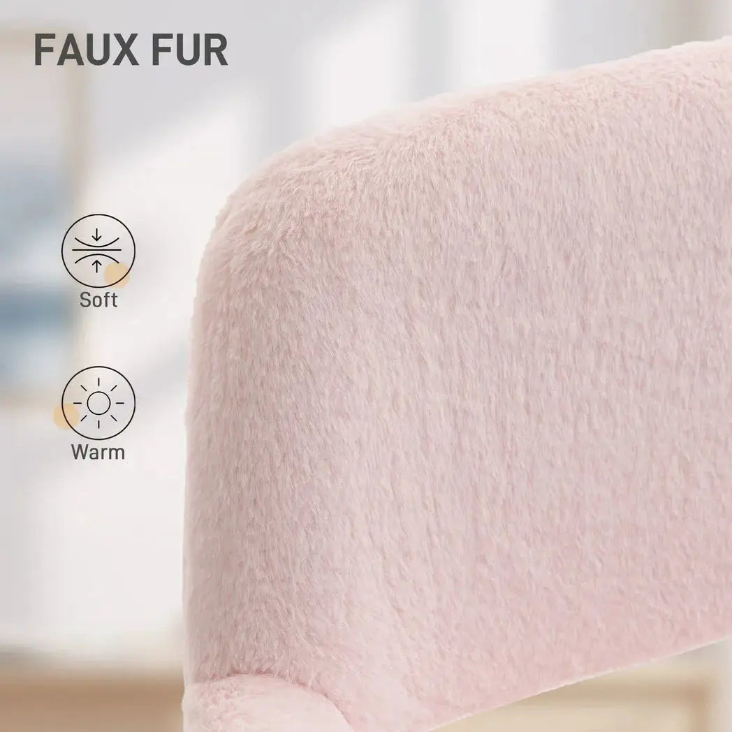 HOMCOM Faux Fur Rabbit Chair - Light Pink - from HOMCOM