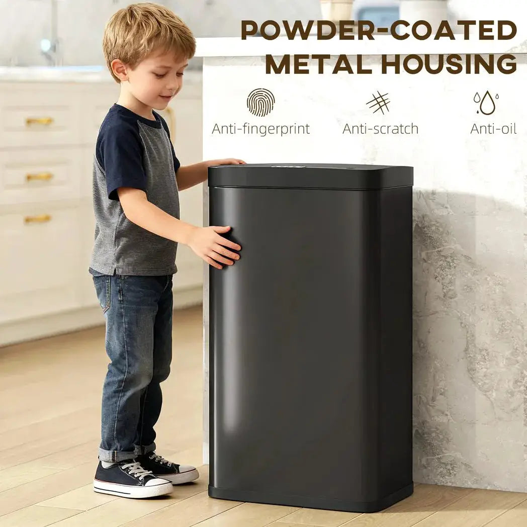 HOMCOM 45L Kitchen Sensor Bin - Black - from HOMCOM