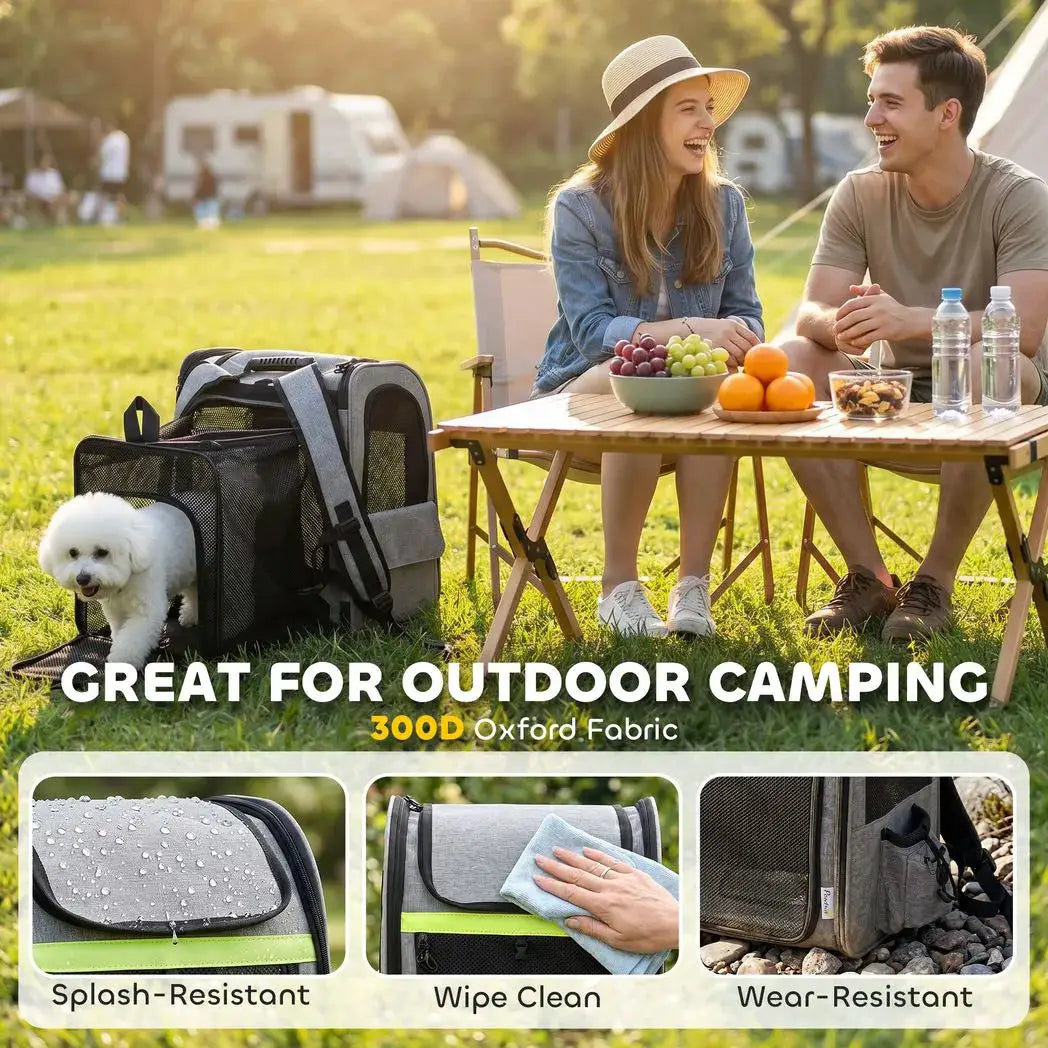 PawHut Dog Carrier Backpack Expandable, Breathable Pet Carrier Bag for Small Puppy Cat with Reflective Strip for Travel Hiking - from PawHut