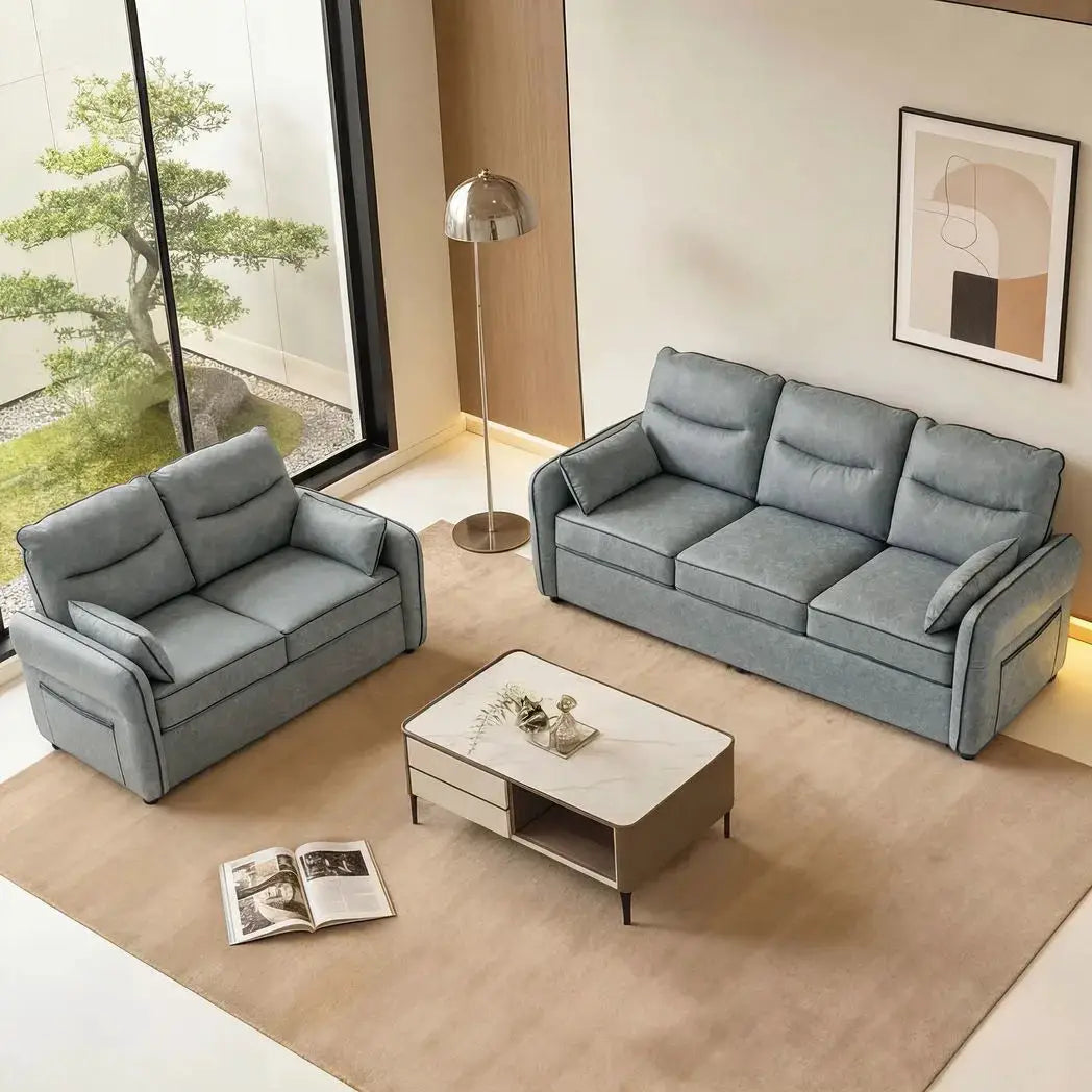 HOMCOM Accent Chair, Faux Leather Armchair - Grey - from HOMCOM