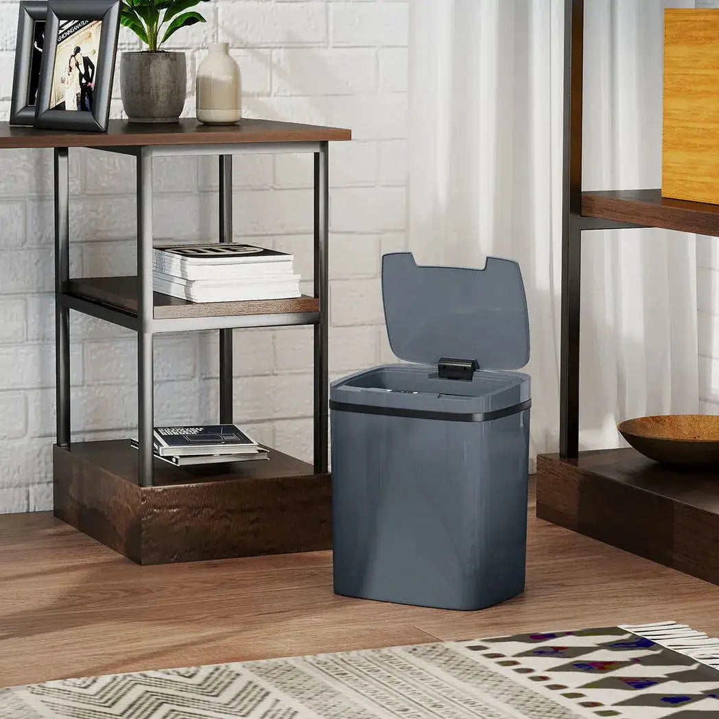 HOMCOM 15L Sensor Bin, Automatic Touchless Kitchen Bin, Easy Clean, Battery Operated for Home Office, Bedroom, Bathroom, Grey - from HOMCOM