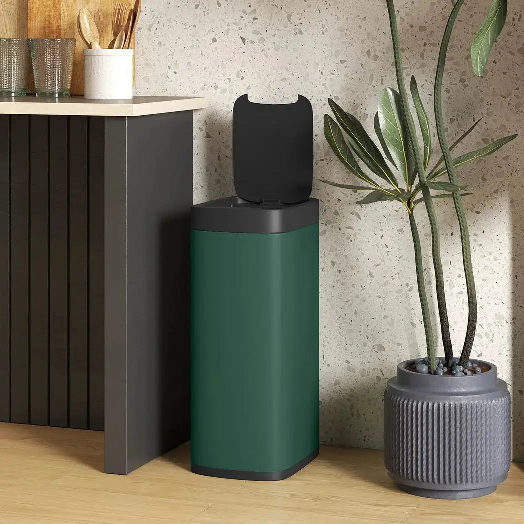 HOMCOM 50L Sensor Bin, Automatic Kitchen Bin, Manual Override, Battery Operated, Inner-Bucket-Free, for Kitchen, Bedroom - from HOMCOM