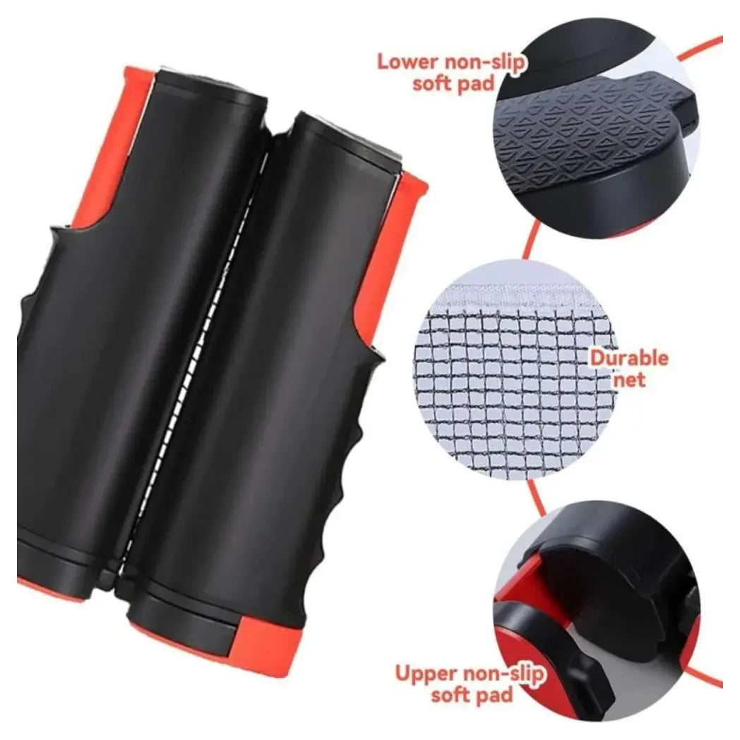 Table Tennis Kit Ping Pong Ball Retractable Net with 2 Paddles + 3 Balls - from N/A