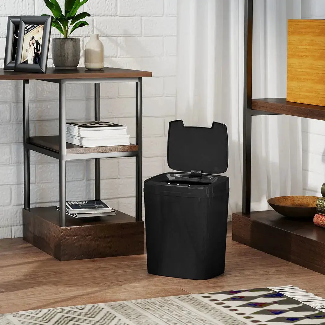 HOMCOM 15L Sensor Bin, Automatic Touchless Kitchen Bin, Easy Clean, Battery Operated for Home Office, Bedroom, Bathroom, Black - from HOMCOM