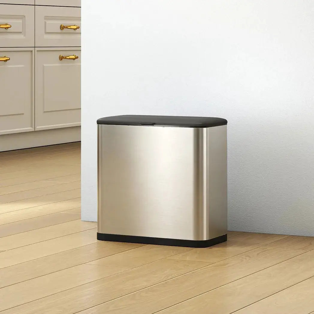 HOMCOM 8L Hanging Kitchen Bin, Rubbish bin with Lid and Removable Inner Bucket for Under Cabinet Door, Under Sink, Office - from HOMCOM