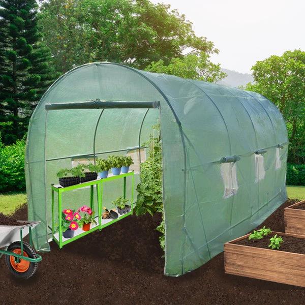 Premium Polytunnel 6m x 3m Racking Garden by Monster Shop