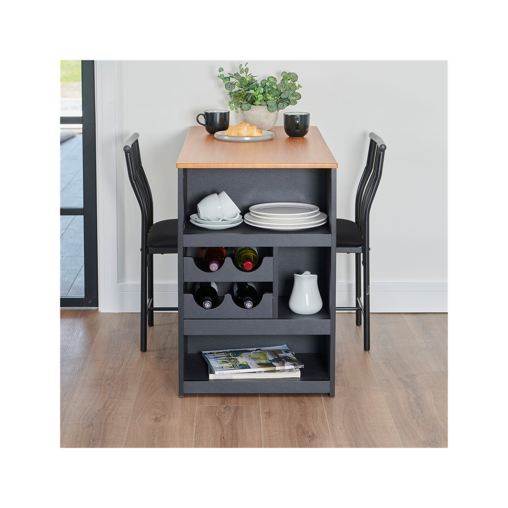 Compact Bistro Dining Set - Black by Greenhurst