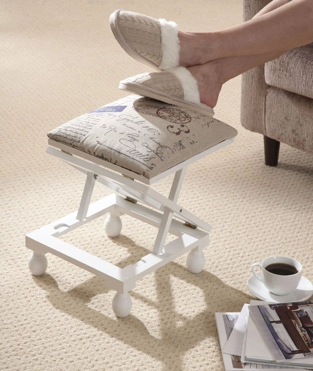 3 Position Footstool - White by Greenhurst