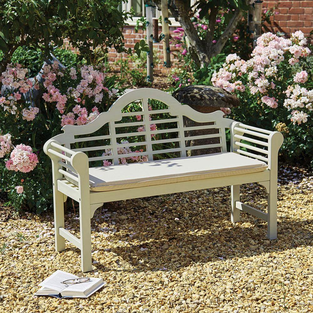 Greenhurst Lutyens Style Bench - White - Uncategorized Garden Chairs