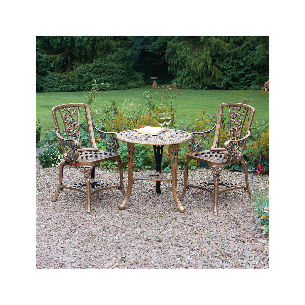 Greenhurst Rose Armchair Garden Patio Set - Bronze - Uncategorized Garden Set