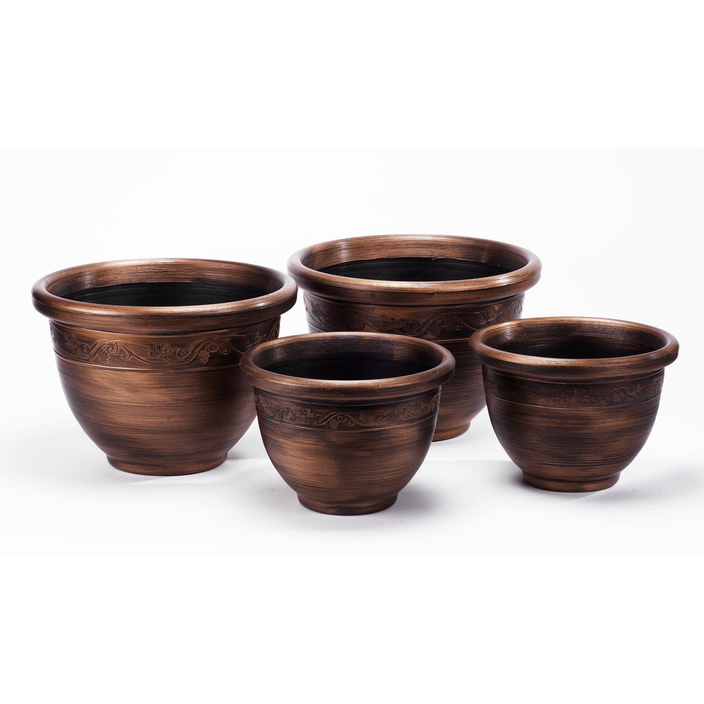 Greenhurst Pack 4 Garden Wenlock Planters - Bronze - Uncategorized Garden Storage