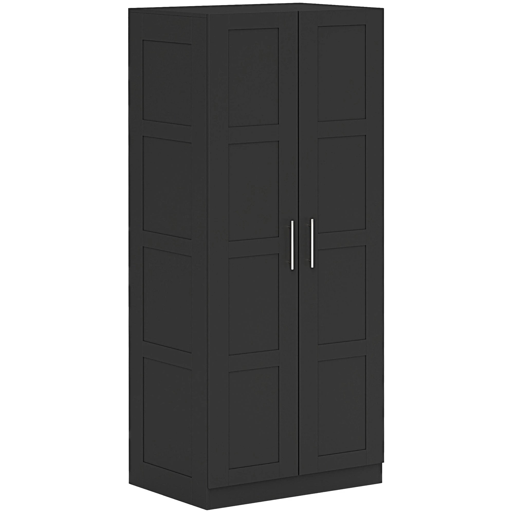 HOMCOM Wardrobe for Bedroom, Double Wardrobe with Hanging Rail by HOMCOM