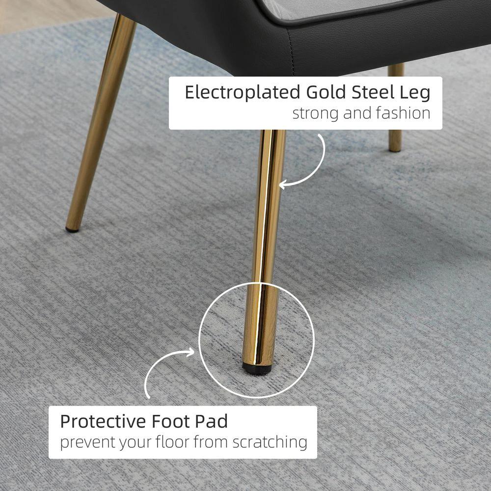 Accent Chairs Velvet Armchairs for Living Room and Bedroom Light Grey by HOMCOM