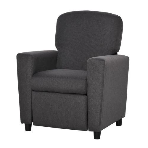 HOMCOM Kids Sofa with Footrest Linen Recliner Armchair Playroom Bedroom Grey by HOMCOM