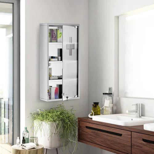 LED Illuminated Bathroom Infrared Sensor Mirror Dustproof 60x80x4CM HOMCOM by HOMCOM